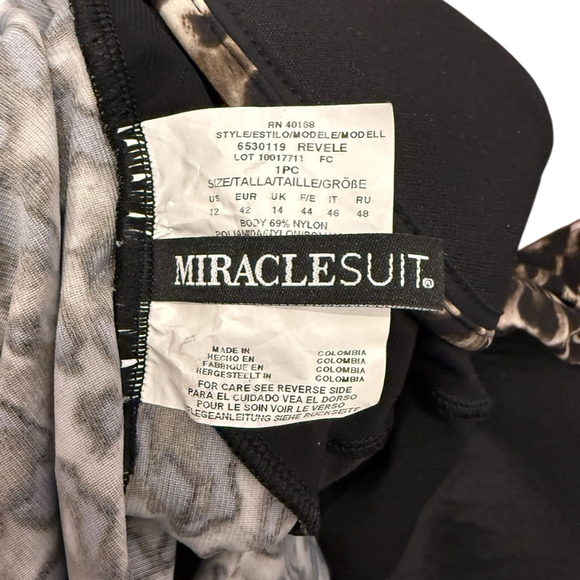 MiracleSuit Size 12 Leopard Shapewear One Piece Swimsuit - Picture 4 of 4